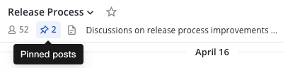 Open pinned messages in the right-hand sidebar.