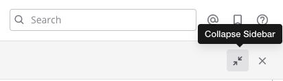 Collapse the right-hand sidebar to its original width