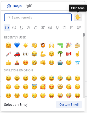 Select a default skin tone for people-based emojis.