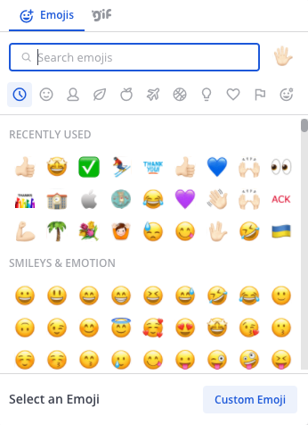 The Mattermost Emoji Picker dialog.