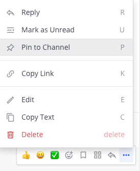 You can pin messages to make them easy to return to later.