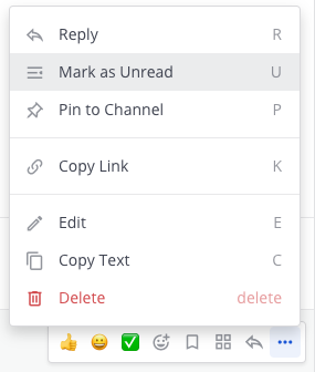 You can mark messages as unread to return to them later.