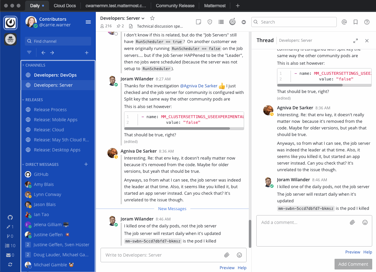 Navigate through the sections of Mattermost using a keyboard.