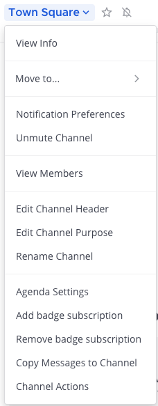 Select the channel name at the top of the screen to set preferences for each channel you belong to.