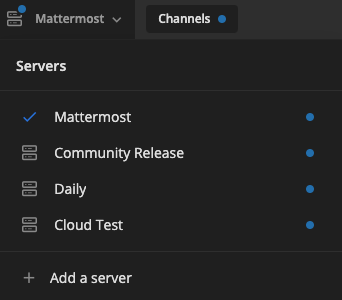Mattermost server list