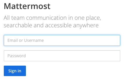 Log in to Mattermost with your AD/LDAP credentials.