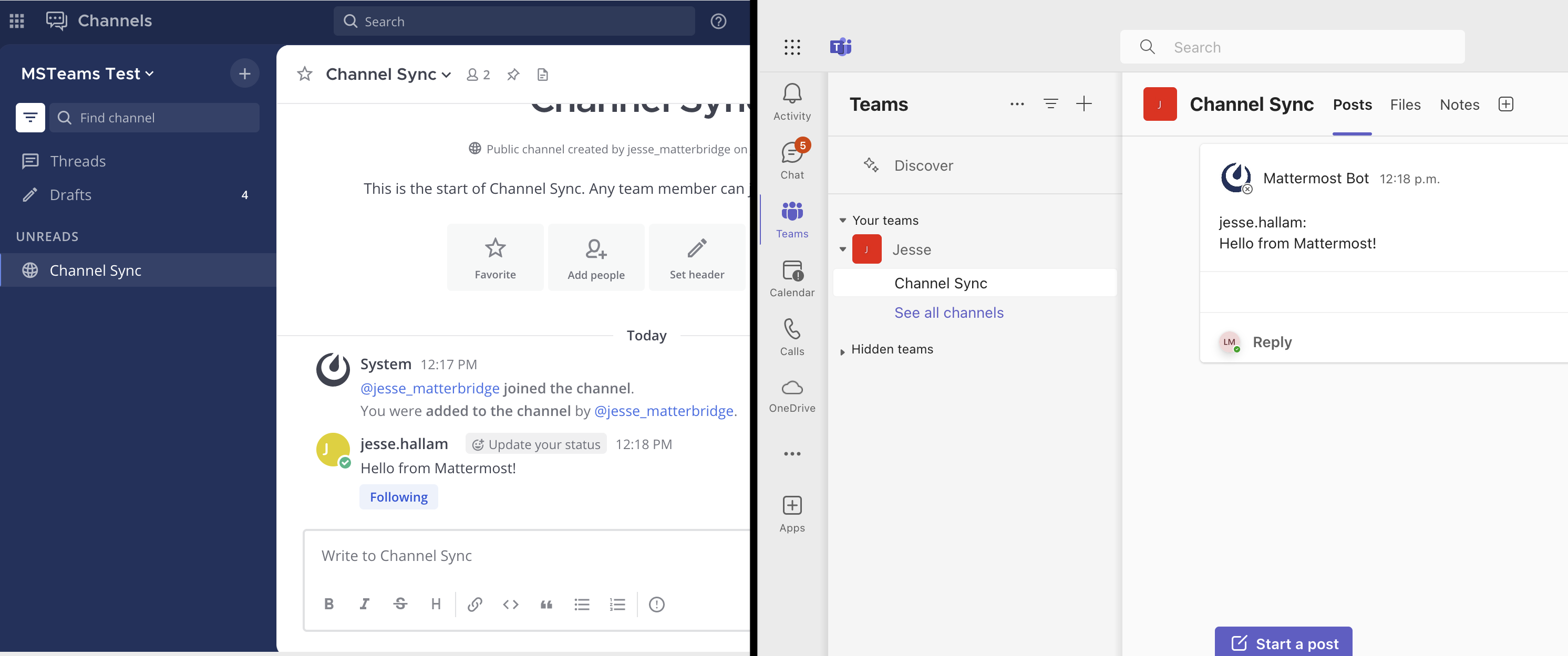 An example of a linked channel.