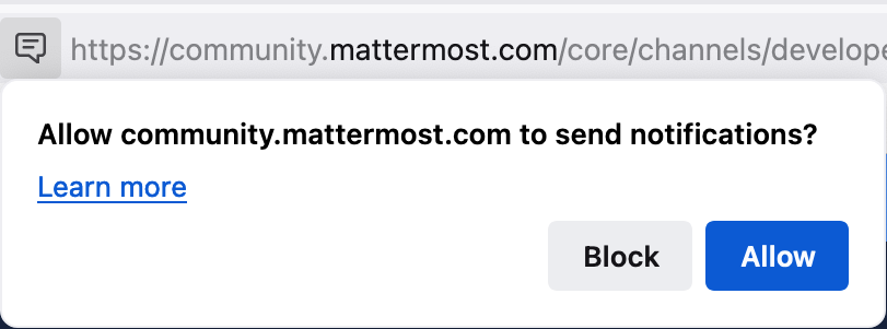 An example of a Firefox web browser notification prompt.