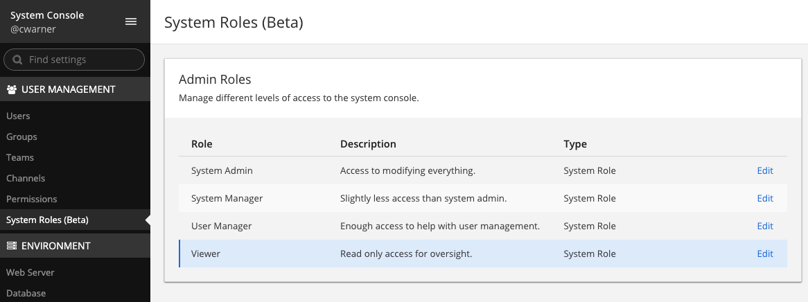 Enable team admins to access their team's statistics in the System Console by going to User Management > System Roles, and making changes to the Viewer role.