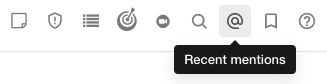 See your most recent @mentions