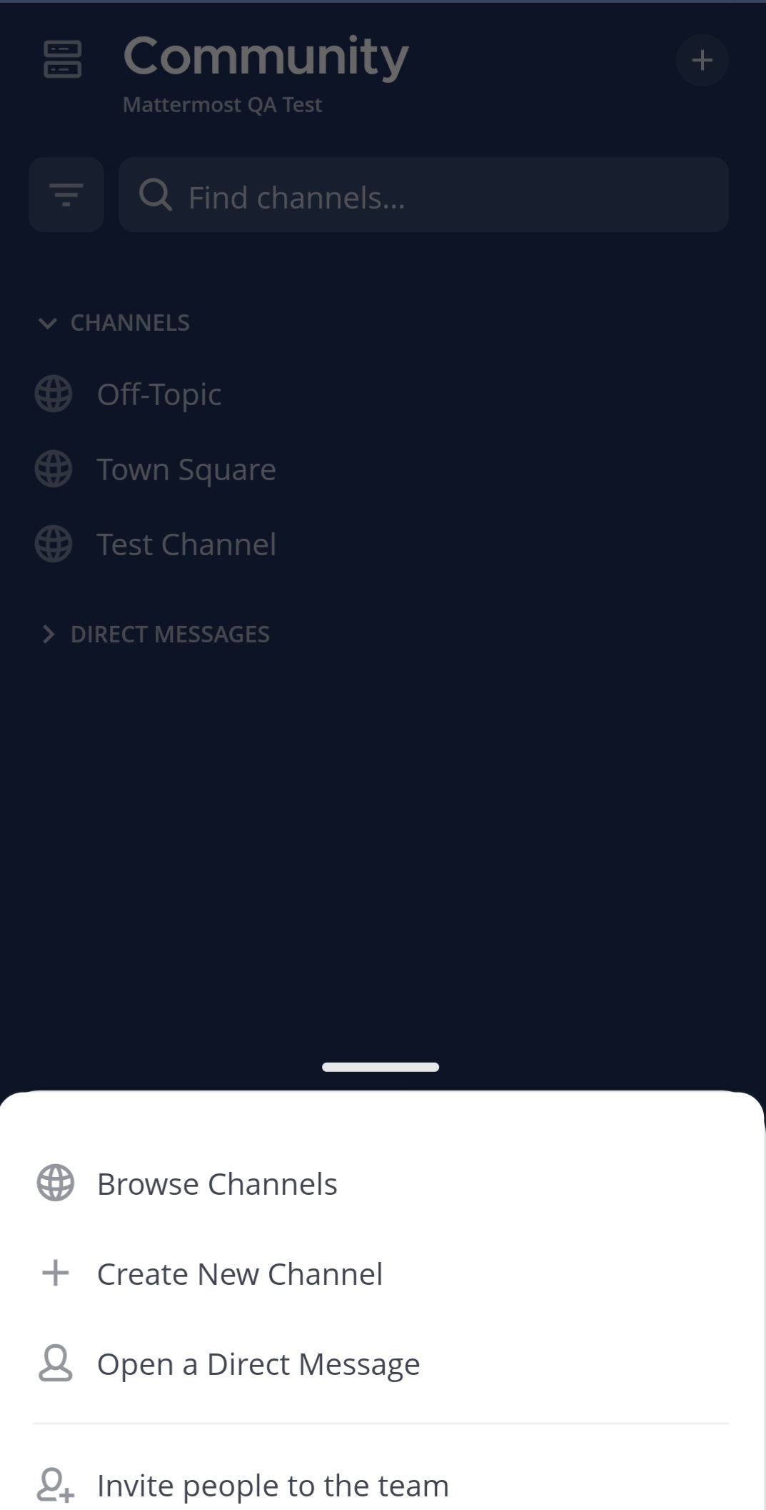 When you select +, you can access more options from the popup window.