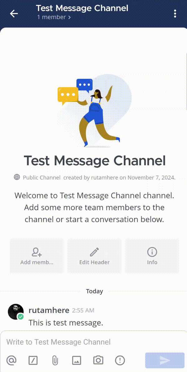 Tap and hold on a message that you want to edit.