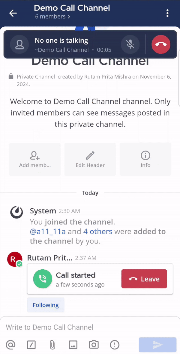 Tap on React to use emojis reactions during a call.