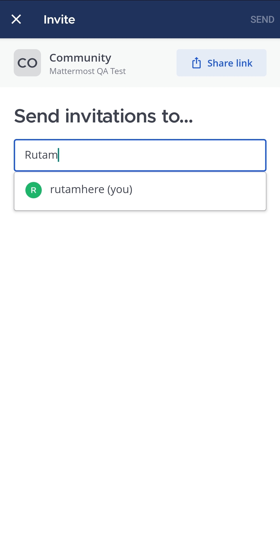 You can invite a user using their name.