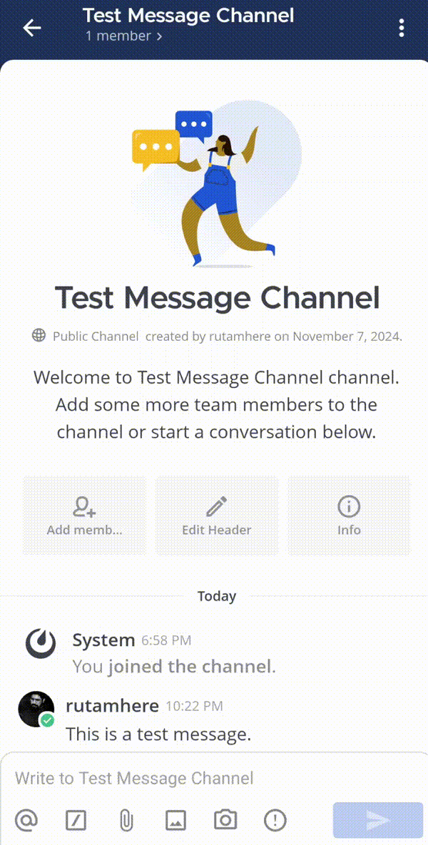 Tap and hold on text to select reply.