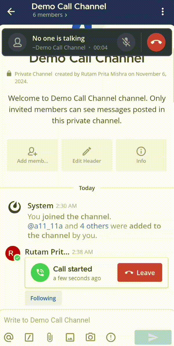 Use '/call recording start' to start recording a call