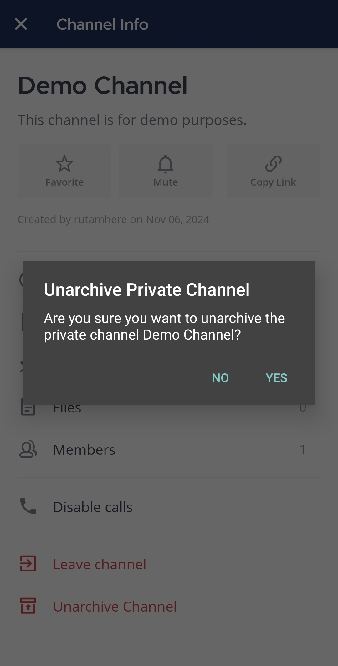 Tap on Yes to confirm your choice.