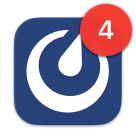 A numbered badge means you have at least 1 unread message, @mention, or one of your keywords has triggered a notification.