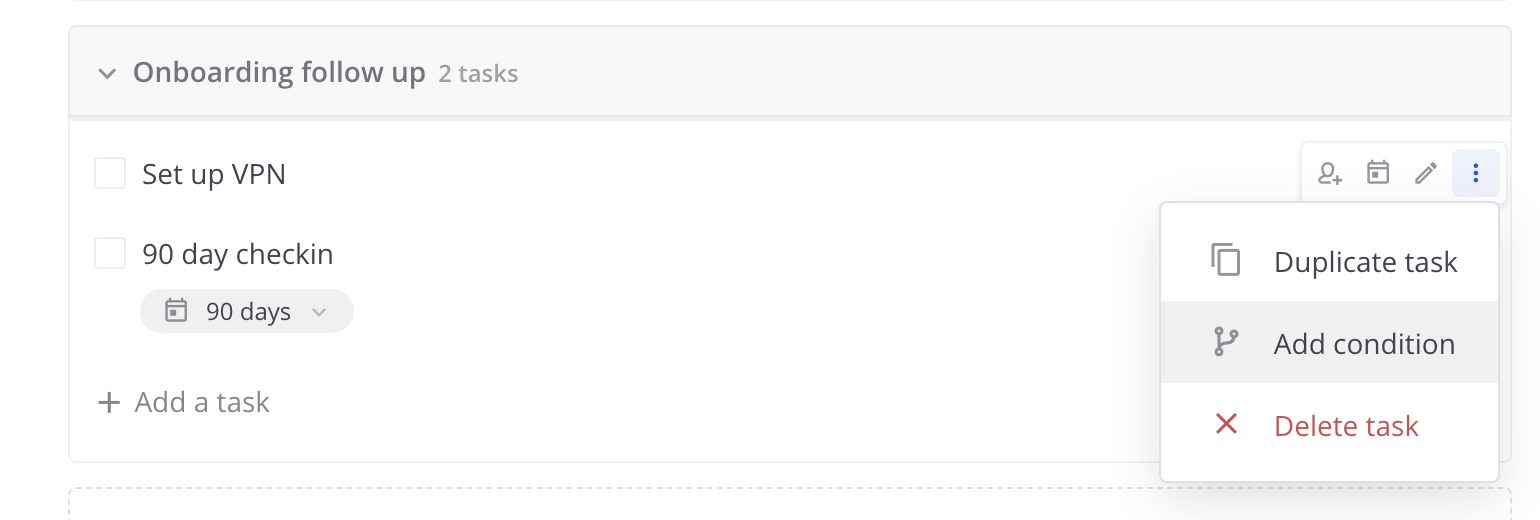 An example of a playbook condition being added.