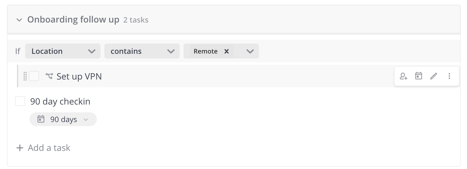 An example of a playbook condition with values defined.